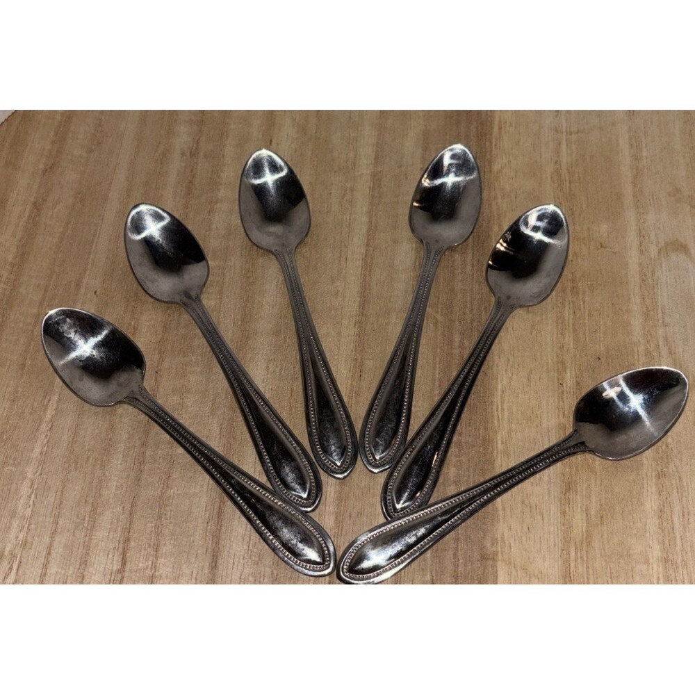 International Demitasse Coffee Espresso Spoons Set 6 Stainless Steel 5 Inches